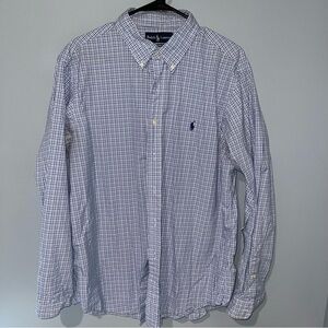 Ralph Lauren Blue Checkered Men's Shirt - Size XL
